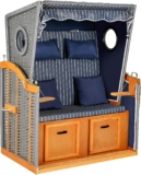 Greemotion Strandkorb Sylt grau/ blau